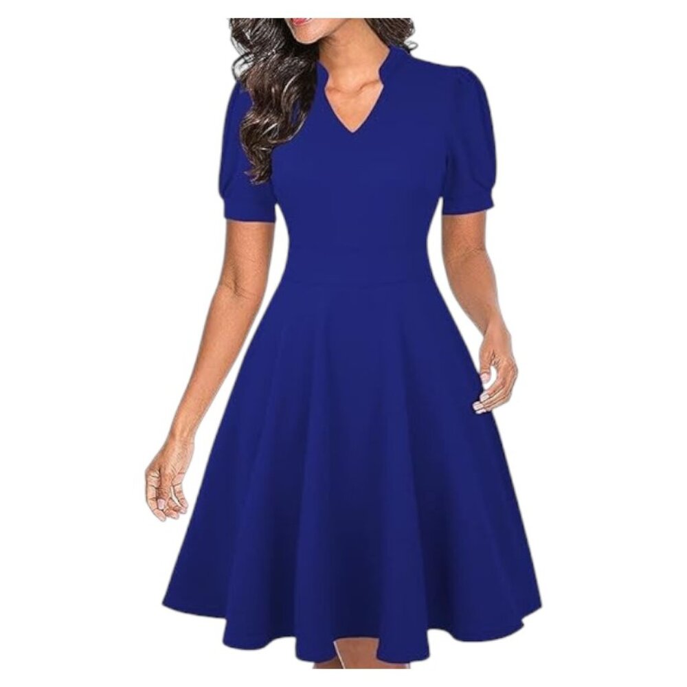 Blue Womens Dress - Mokayee - Size L